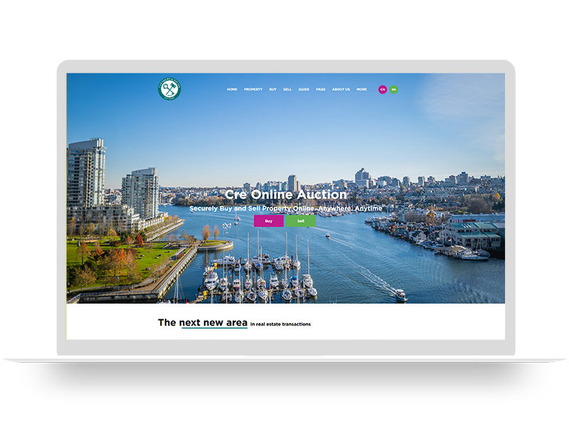 加拿大房地產(chǎn)拍賣平臺定制 中英雙語房地產(chǎn)企業(yè)官網(wǎng)設計